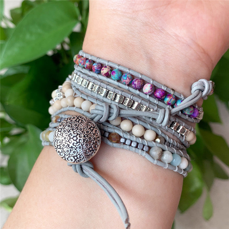 Natural Stone Multi-layer Winding Bracelet Strap